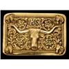 Image 1 : Solid Gold Edward H Bohlin Longhorn Buckle