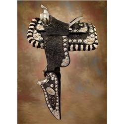 Edward H Bohlin Taxin Model Sterling and Gold Parade Saddle