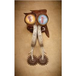 Silver Mounted California Spurs