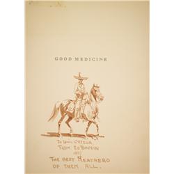 Edward Borein drawing in Good Medicine