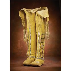 Southern Plains Beaded Hightop Moccasins