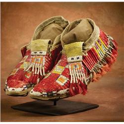 Sioux Beaded and Quilled Moccasins