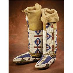 Sioux Hightop Beaded Moccasins