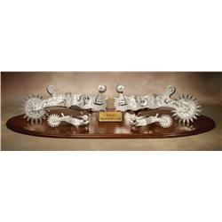 One-of-a-kind Crockett Show Model Spurs Plus a Matching Pair of Catalog Spurs