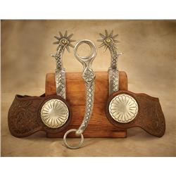 Bill Heisman TCA Star Steel Silver Bit and Spur Set