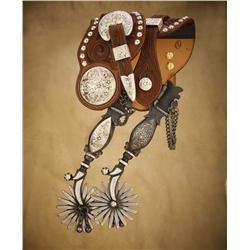 Mark Dahl TCA (b 1948) Inlaid Spurs