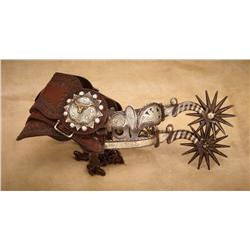 Ron Bliss Tapia Style Inlaid Spurs