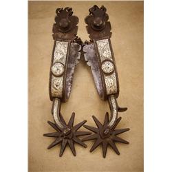 Rare, early pre-1900s August Buermann Inlaid Spurs