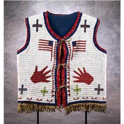 Sioux Beaded Man’s Pictorial Vest