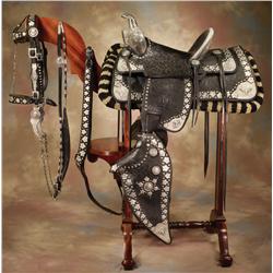 Edward H Bohlin, Hollywood Machris Sterling Silver Parade Saddle
