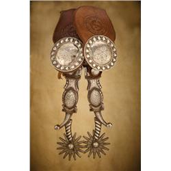 Ralph Graham Silver Inlaid Oregon Spurs