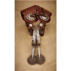 August Buermann Silver Inlaid Spurs
