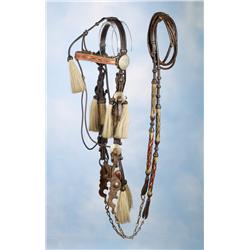 Early 19th C Leather and Horsehair Bridle
