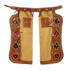 Showy D W Scribner Card-Suit Studded Chaps