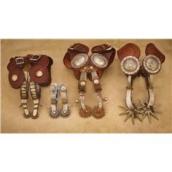 Four (4) Pairs of Miscellaneous Spurs