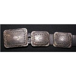 NAVAJO STERLING CONCHO BELT