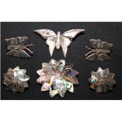 2 PAIR EARRINGS & 2 PINS