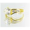 Image 2 : 12ctw Lab Diamond 22k Gold Vermeil Ring (JEW-2374)