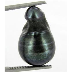 12ct SSea Saltwater Baroque Pearl Black/Pur 17mm (JEW-1883)