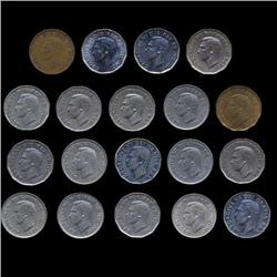 1937-42 Canada 5c Lot of 19 XF/AU (COI-7950)
