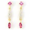 .66ct Pink Tourmaline Diamond 9k Gold Earrings (JEW-9208X)