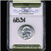 Image 3 : 1956 GW 25c Silver Quarter Coin Graded GEM (COI-6831)