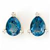 2.56ct London Bl Topaz Diamond 9k Gold Earrings (JEW-9193X)