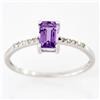 .60ct Amethyst 10 Diamond Ring 9k Wht Gold (JEW-9351X)