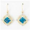 4.48ct London Bl Topaz Diamond 9k Gold Earrings (JEW-9247X)