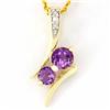 Image 1 : 1.00ct Natural Amethyst Diamond 9k Gold Pendant (JEW-9274X)