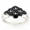 1.80ct Natural Black Sapphire 9k Wht Gold Ring (JEW-9397X)