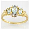 1.32ct Natural Aquamarine Diamond 9k Gold Ring (JEW-9345X)
