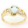 1.11ct Natural Aquamarine Diamond 9k Gold Ring (JEW-9353X)