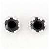 .70ct Natural Black Sapphire 9k Wht Gold Earrings (JEW-9196X)