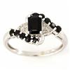 1.80ct Black Sapphire Diamond Ring 9k Wht Gold (JEW-9337X)