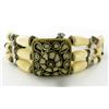 Tibet Turquoise Bone Nickel Bracelet (ANT-1104)