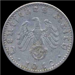1940A Nazi Germany 50pfg XF (COI-8117)