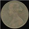 1861 British Victoria Penny Circulated (COI-7206)