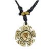 Tibet Handcarved Bone Pendant Necklace (ANT-869)