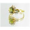 Image 2 : 11ctw Lab Dia/Emerald 22k Gold Vermeil Ring (JEW-2386)