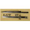 Image 1 : U.S. Springfield Krag rifle bayonet and metal  scabbard in overall good condition; knife  shows some