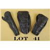 Image 1 : Lot of three contemporary tooled leather  holsters by J.R. Laird of Wapiti, Wyoming, a  well-known a