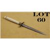 Image 1 : Ivory handled dagger approx. 8-1/2” overall  with an approx. 4-1/2” unmarked blade in  overall good 