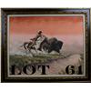 Image 1 : Print on canvas hand signed by prominent  western artist, Joe Grandee. Approx. 15-1/2"  by 20", gall