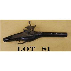 Cut-down Wheelock musket, .52 cal., circa mid  1600’s, 12” octagon barrel, nicely engraved  action w