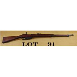 Italian Carcano bolt-action rifle, import  marked, 6.5mm cal., 27” barrel, black finish,  bayonet lu