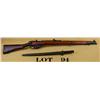 Image 1 : Enfield MK III bolt-action military style  rifle, import marked with bayonet and  scabbard, .303 cal