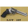 Image 1 : Ruger Model GP 100 DA revolver, .357 Magnum  cal., 6” barrel, stainless steel  construction, Hogue f