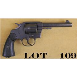 Colt New Service DA revolver, originally .455  Eley caliber converted to .45 Long Colt per  re-stamp