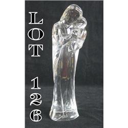 Crystal statue of Mary and baby Jesus approx.  9-1/2” in height and in excellent condition  at time 